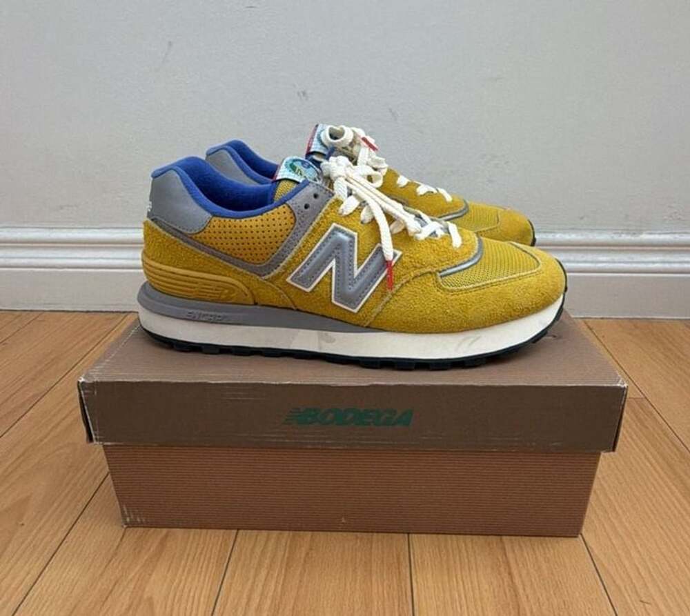 New Balance Bodega x 574 Legacy Arrival Size 11 Yellow Sneakers